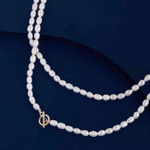 Long Baroque Pearl Necklace